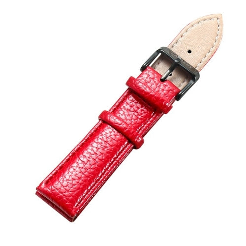 CAGARNY Simple Fashion Watches Band Black Buckle Leather Watch Band, Width: 20mm
