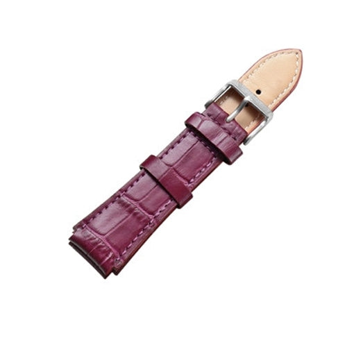 CAGARNY Simple Fashion Watches Band Silver Buckle Leather Watch Band, Width: 18mm