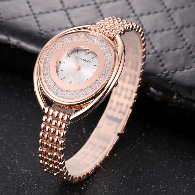 CAGARNY 6876 Water Resistant Fashion Women Quartz Wrist Watch with Stainless Steel Band