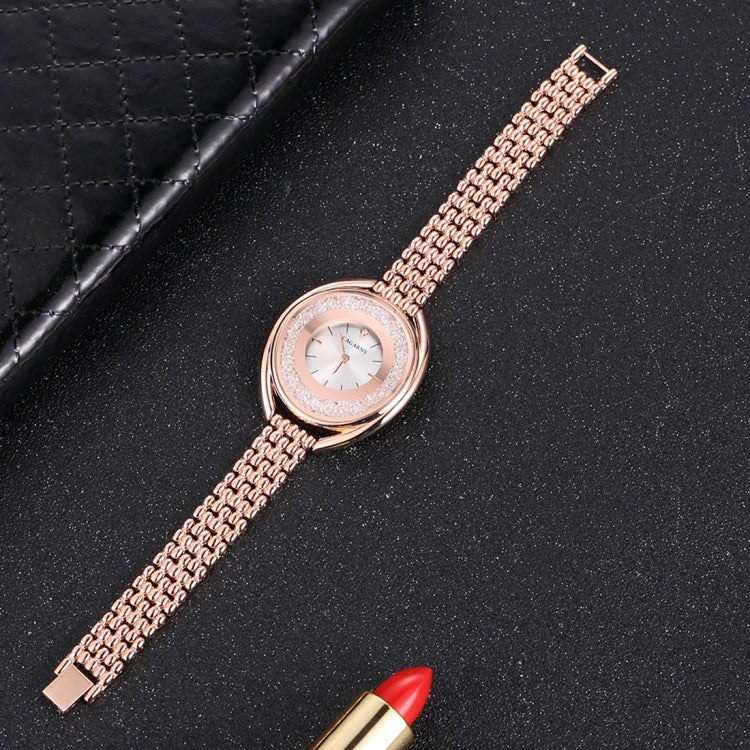 CAGARNY 6876 Water Resistant Fashion Women Quartz Wrist Watch with Stainless Steel Band