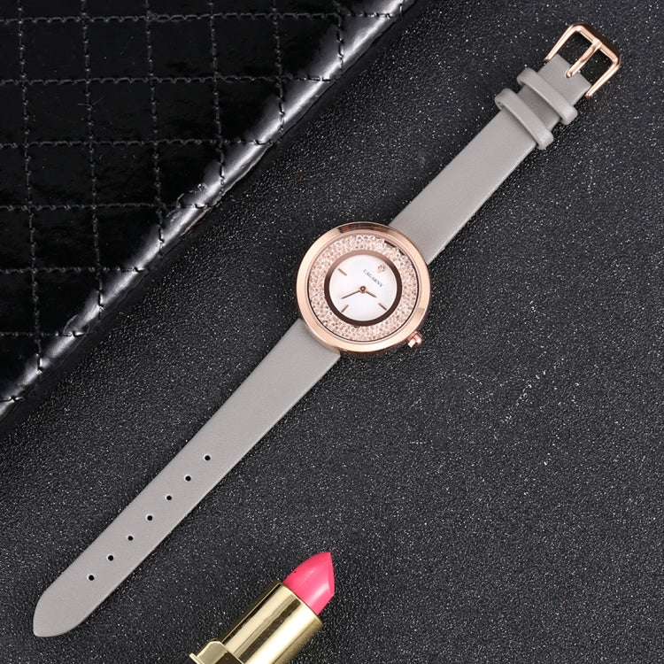 CAGARNY 6878 Water Resistant Fashion Women Quartz Wrist Watch with Leather Band