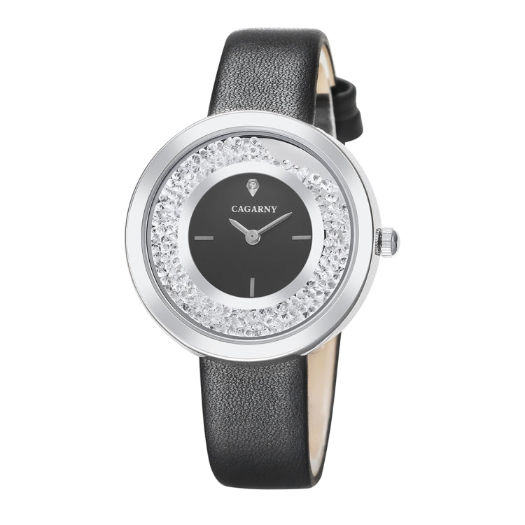 CAGARNY 6878 Water Resistant Fashion Women Quartz Wrist Watch with Leather Band