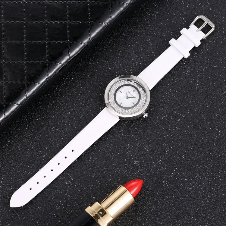 CAGARNY 6878 Water Resistant Fashion Women Quartz Wrist Watch with Leather Band