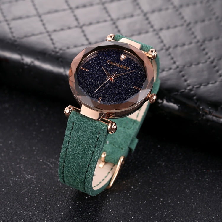 CAGARNY 6877 Water Resistant Fashion Women Quartz Wrist Watch with Leather Band
