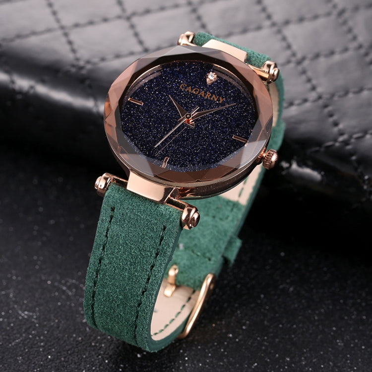 CAGARNY 6877 Water Resistant Fashion Women Quartz Wrist Watch with Leather Band