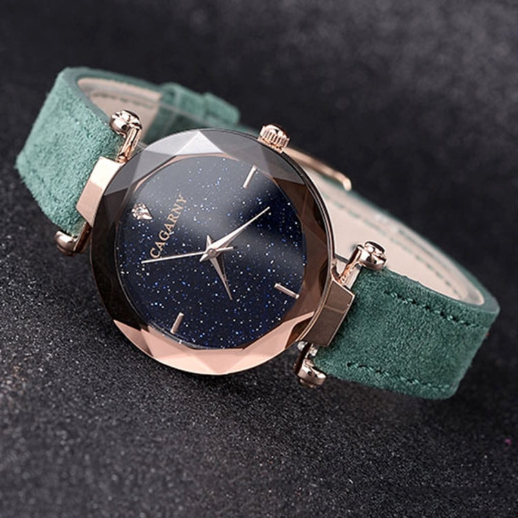 CAGARNY 6877 Water Resistant Fashion Women Quartz Wrist Watch with Leather Band