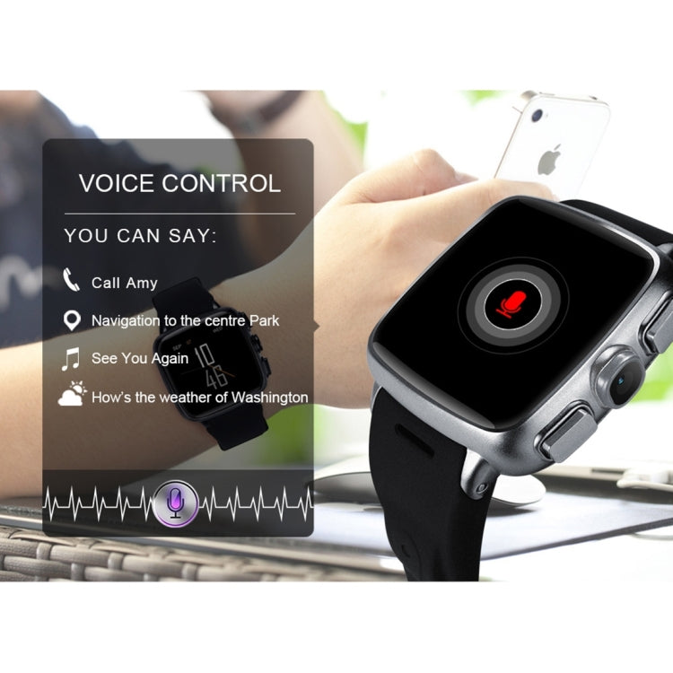 Z01 Smart Watch Phone, 4GB+512MB, Capacitive Touch Screen Android System, MTK6572 Dual Core, 1.2GHz,3G /2G Network, Support Pedometer / Bluetooth V4.0 / WiFi / GPS / FM Radio, with Silicone Strap