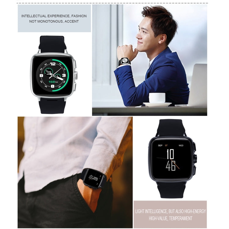 Z01 Smart Watch Phone, 4GB+512MB, Capacitive Touch Screen Android System, MTK6572 Dual Core, 1.2GHz,3G /2G Network, Support Pedometer / Bluetooth V4.0 / WiFi / GPS / FM Radio, with Silicone Strap