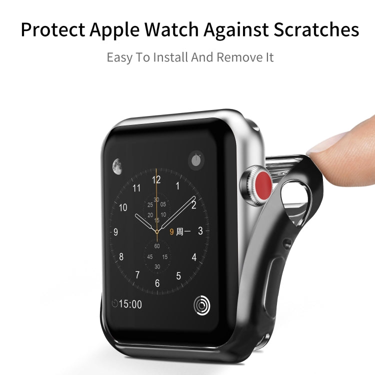 DUX DUCIS  Electroplated TPU Soft Shell Protective Back Cover Frame for Apple Watch Series 4  40mm(Black)