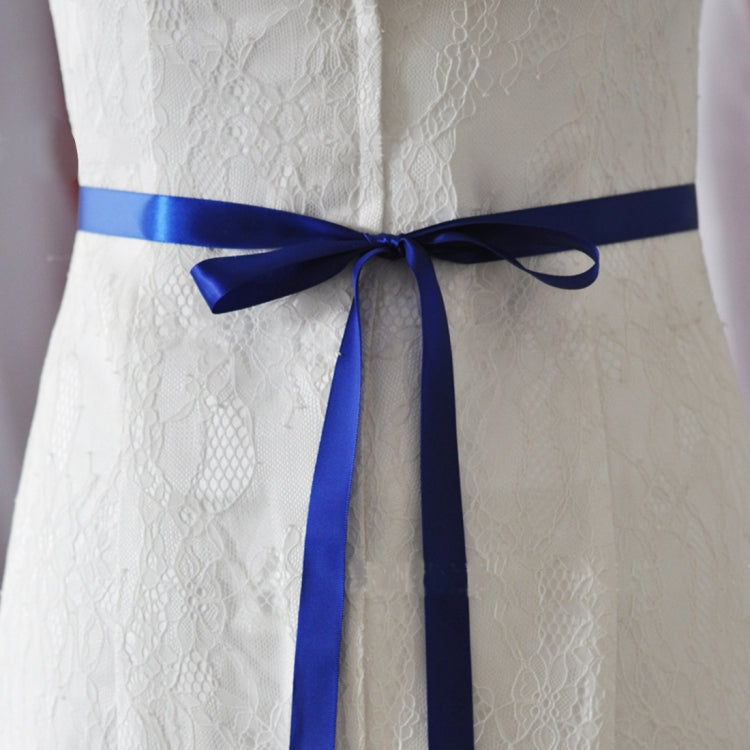 Women Handmade Beaded Rhinestone Ribbon Lacing Wedding Belt Lady Bride Waistband Waist Belt