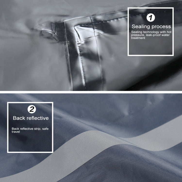 Durable Motorcycle Split Raincoat Pants Suit Riding Bicycle Electric Bike Windproof Waterproof Rain Wear for Adult, Size: L(Navy Blue)