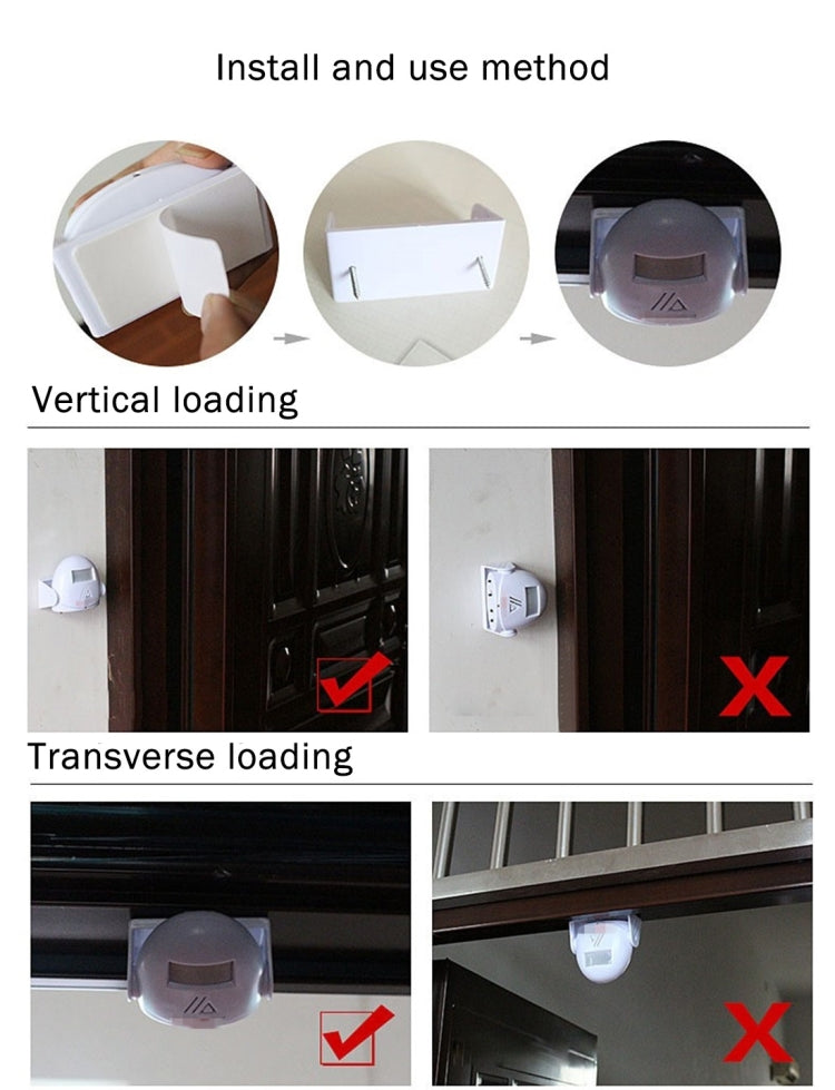 5301 Wireless Infrared Motion Sensor Welcome Alarm Intelligent Greeting Warning Doorbell, IR Distance: 10m