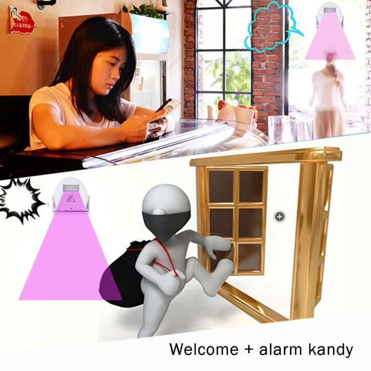 5301 Wireless Infrared Motion Sensor Welcome Alarm Intelligent Greeting Warning Doorbell, IR Distance: 10m