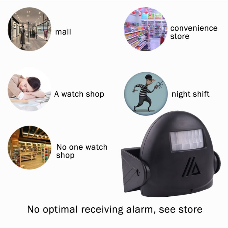 5301 Wireless Infrared Motion Sensor Welcome Alarm Intelligent Greeting Warning Doorbell, IR Distance: 10m