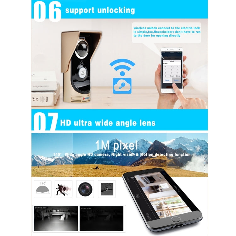 Waterproof WiFi Remote Video Intercom Doorbell with 1/3 inch 1.0MP Camera, Support iOS & Android APP, Waterproof Level: IP55