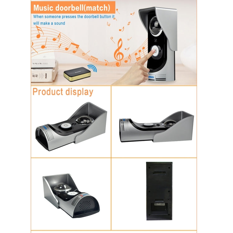 Waterproof WiFi Remote Video Intercom Doorbell with 1/3 inch 1.0MP Camera, Support iOS & Android APP, Waterproof Level: IP55