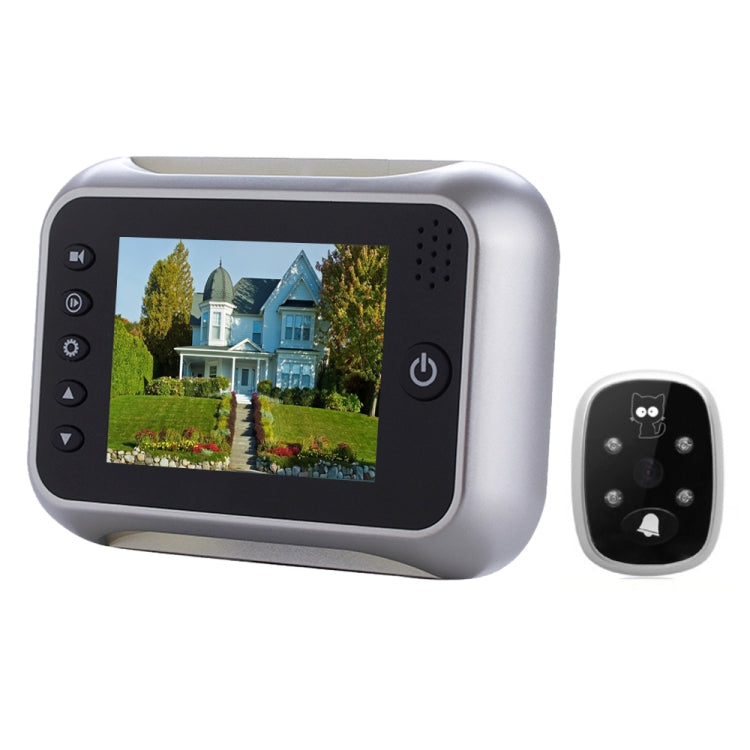 SF518 3.5 inch Screen 0.3MP Security Camera No Disturb Peephole Viewer, Support TF Card & Infrared Night Vision