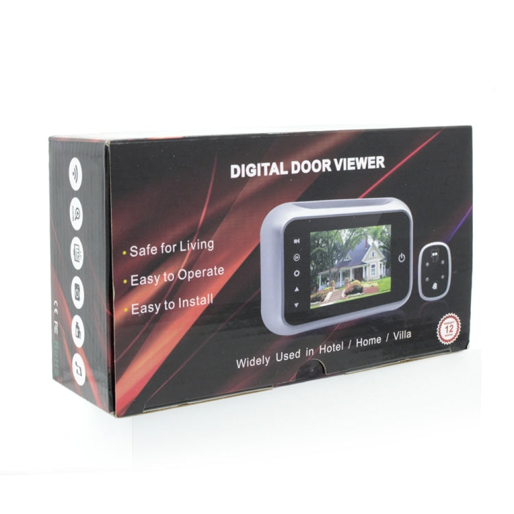 SF518 3.5 inch Screen 0.3MP Security Camera No Disturb Peephole Viewer, Support TF Card & Infrared Night Vision