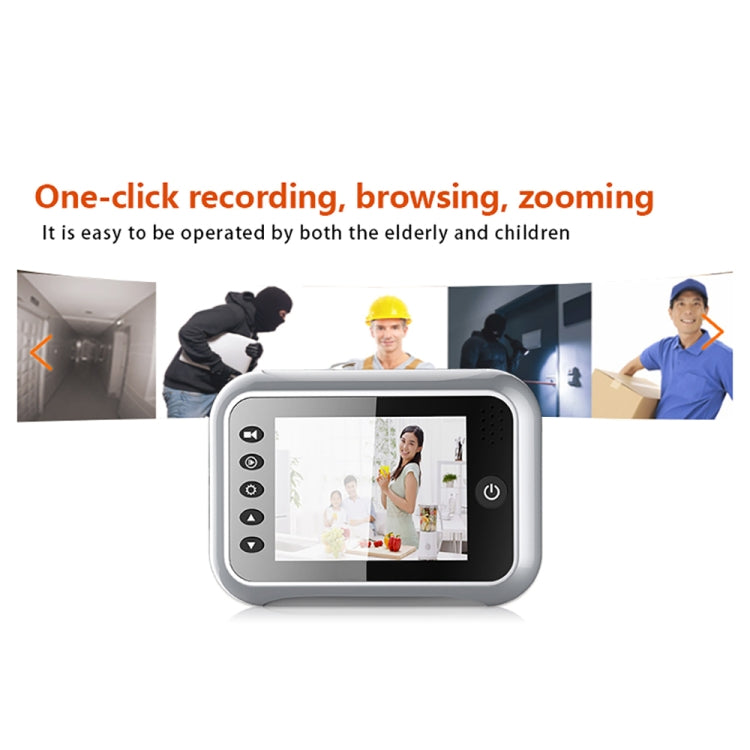 SF518 3.5 inch Screen 0.3MP Security Camera No Disturb Peephole Viewer, Support TF Card & Infrared Night Vision