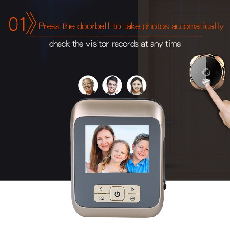 SF530 3.0 inch Screen 0.3MP Security Camera No Disturb Peephole Viewer, Support TF Card & Infrared Night Vision