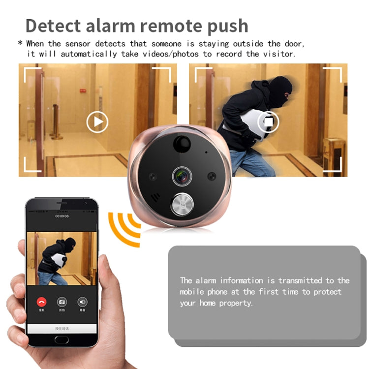 SN-W1 5.0 inch Screen WiFi Smart 720P Security Camera Peephole Viewer, Android Quad Core, 512MB+4GB, Support Voice Alarm & Remote Monitor & Two-way Intercom & Infrared Night Vision