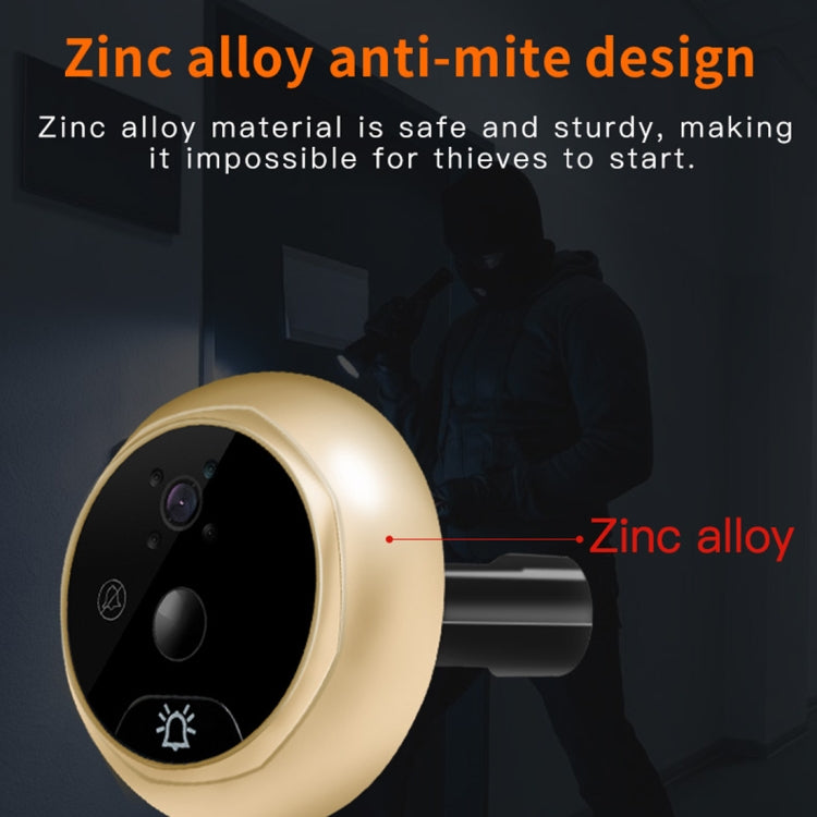 Danmini Q10 4.3 Inch Screen Motion Detection Camera Video Alarm Smart Digital Door Viewer, Support TF Card(Gold)