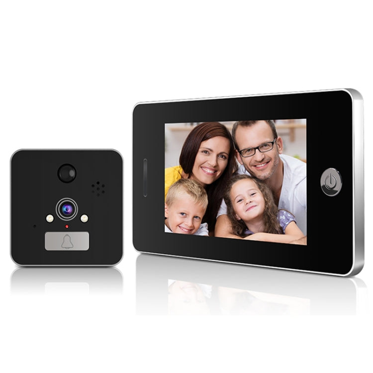 TS-509 4.3 inch 960P HD Screen WiFi Smart Video Doorbell Peephole Viewer, Support Visual Intercom & Night Vision & Motion Detection