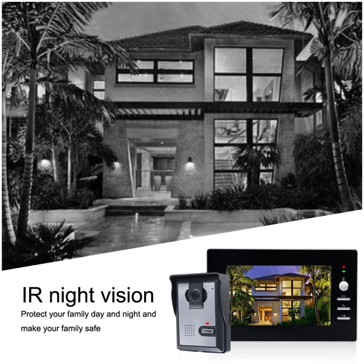 TS-YP710MA 7 inch Screen Smart Video Doorbell Peephole Viewer, Support Visual Intercom & Night Vision & Real-time Monitoring