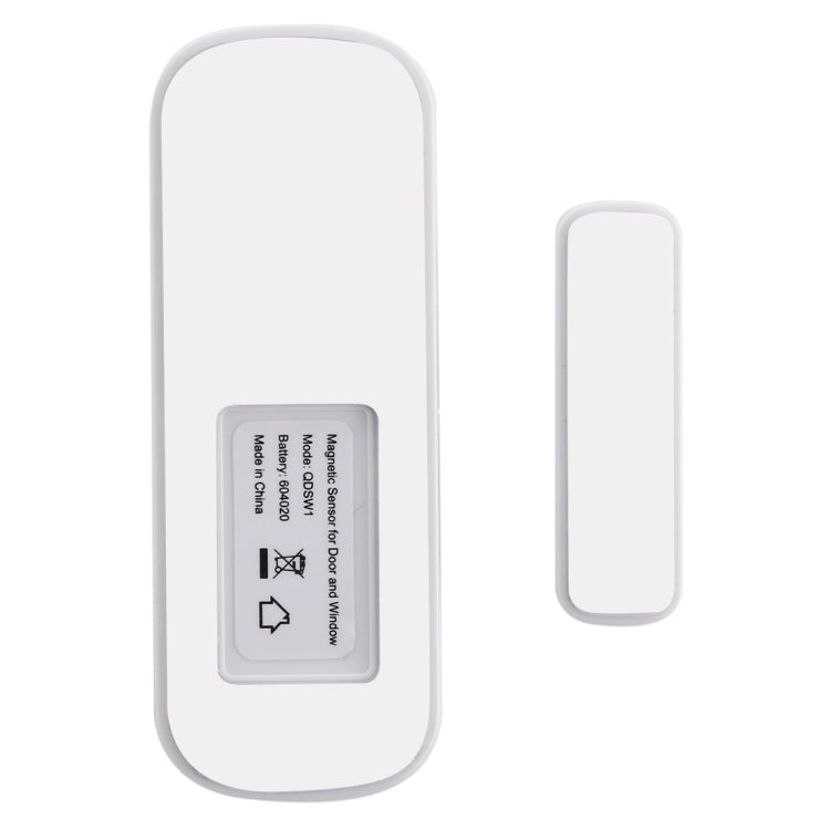 QEVDO QDSW1 WiFi Door and Window Magnetic Sensor Intelligent Alarm Soor and Window Security System, Support APP Alarm & Alexa / Google Voice Control(White)