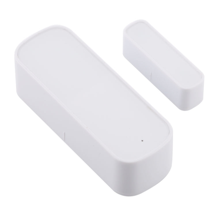 QEVDO QDSW1 WiFi Door and Window Magnetic Sensor Intelligent Alarm Soor and Window Security System, Support APP Alarm & Alexa / Google Voice Control(White)