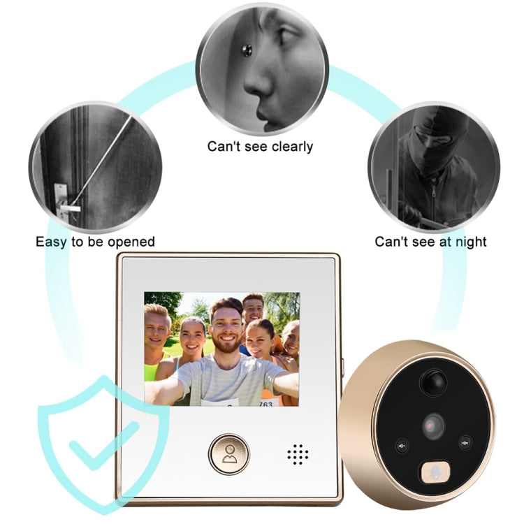 SY-1 3.0 inch Screen Video Visual Doorbell, Support Night Vision & Motion Detection & Multi-languages & 32GB TF Card