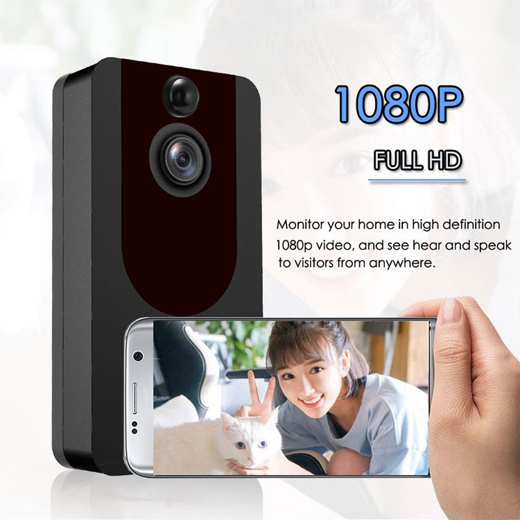 V7 Standard Edition 1080P Wireless WiFi Smart Doorbell, Support Motion Detection & Infrared Night Vision & Two-way Voice(Black)