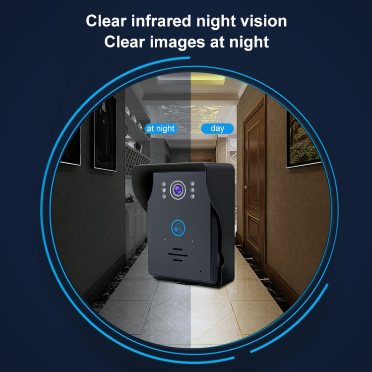 TS-WIFI708C 1.3 Million Pixels Smart WiFi Video Intercom Doorbell with 7 inch Display & 16 Polyphonic Ringtones, Support Infrared Night Vision, US Plug / EU Plug
