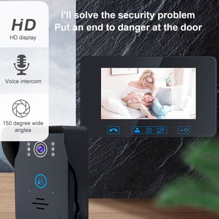 TS-WIFI708C 1.3 Million Pixels Smart WiFi Video Intercom Doorbell with 7 inch Display & 16 Polyphonic Ringtones, Support Infrared Night Vision, US Plug / EU Plug