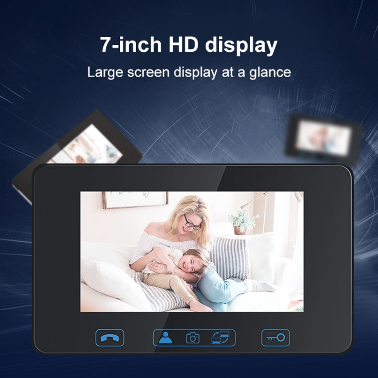 TS-WIFI708C 1.3 Million Pixels Smart WiFi Video Intercom Doorbell with 7 inch Display & 16 Polyphonic Ringtones, Support Infrared Night Vision, US Plug / EU Plug