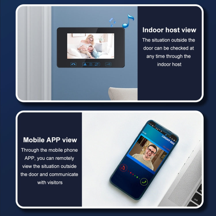 TS-WIFI708C 1.3 Million Pixels Smart WiFi Video Intercom Doorbell with 7 inch Display & 16 Polyphonic Ringtones, Support Infrared Night Vision, US Plug / EU Plug