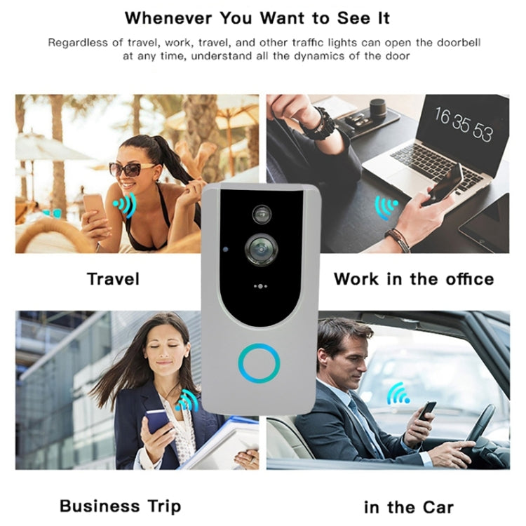 M2 720P Smart WIFI Video Visual Doorbell,Support Mobile Phone Remote Monitoring & Night Vision (Grey)