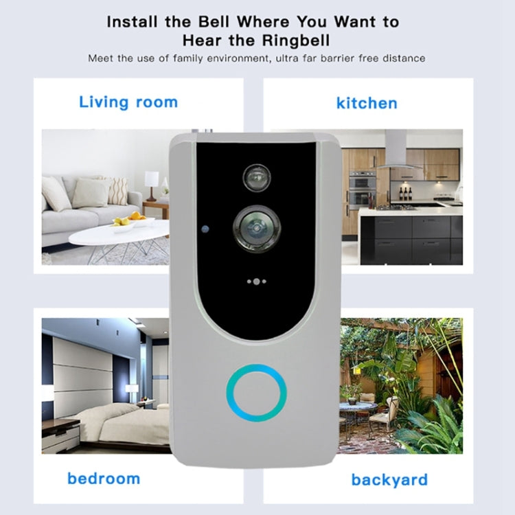 M2 720P Smart WIFI Video Visual Doorbell,Support Mobile Phone Remote Monitoring & Night Vision (Grey)