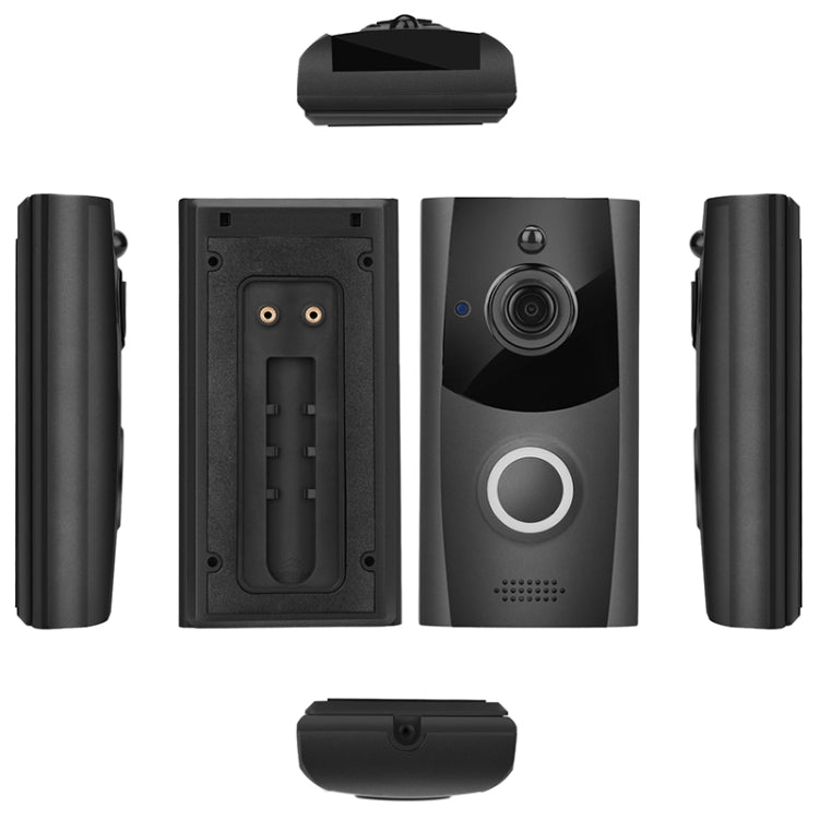 M11 720P Smart WIFI Ultra Low Power Video Visual Doorbell,Support Phone Remote Monitoring & Night Vision& IP53 Waterproof & SD Card (Dark Grey)