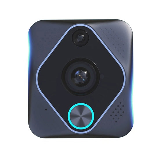 X6 1080P 180 Degree Panoramic WiFi Smart Waterproof Digital Camera Door Viewer, Support Phone Monitoring & Infrared Motion Detection (Black)