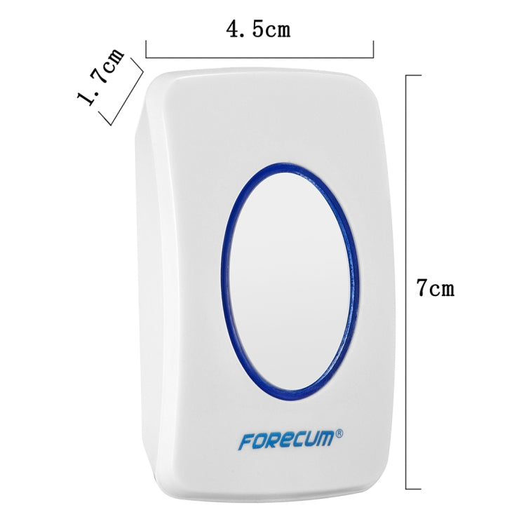 Forecum 7 Wireless Smart Home Doorbell with Single Receiver, Remote Control Distance: 200m (Open Air), EU Plug