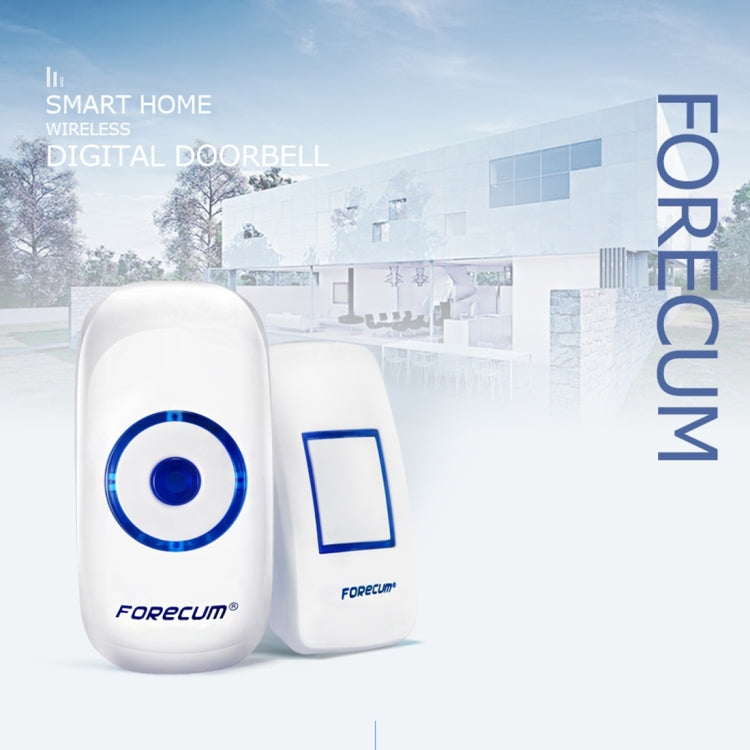 Forecum 8 Wireless Smart Home Doorbell with Single Receiver, Remote Control Distance: 200m (Open Air), EU Plug