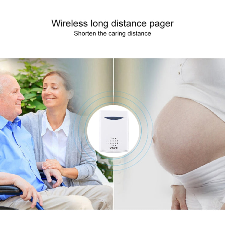 VOYE V006B Home Music Remote Control Wireless Doorbell with 38 Polyphony Sounds (White)