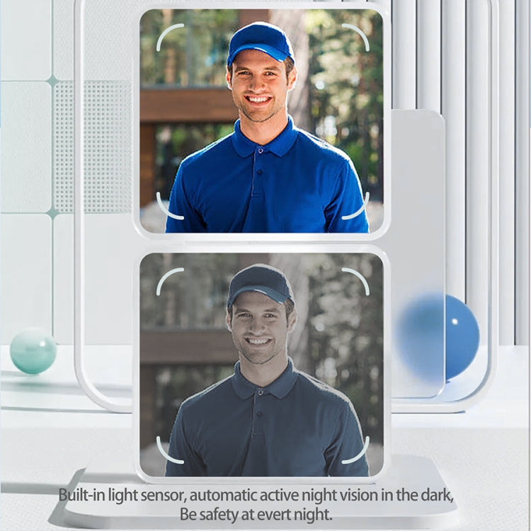 DoorBell i5 Smart Doorbell HD Wireless Bluetooth WiFi Security Camera Visual Doorbells Anti-theft Support Bidirectional Voice Intercom  - White