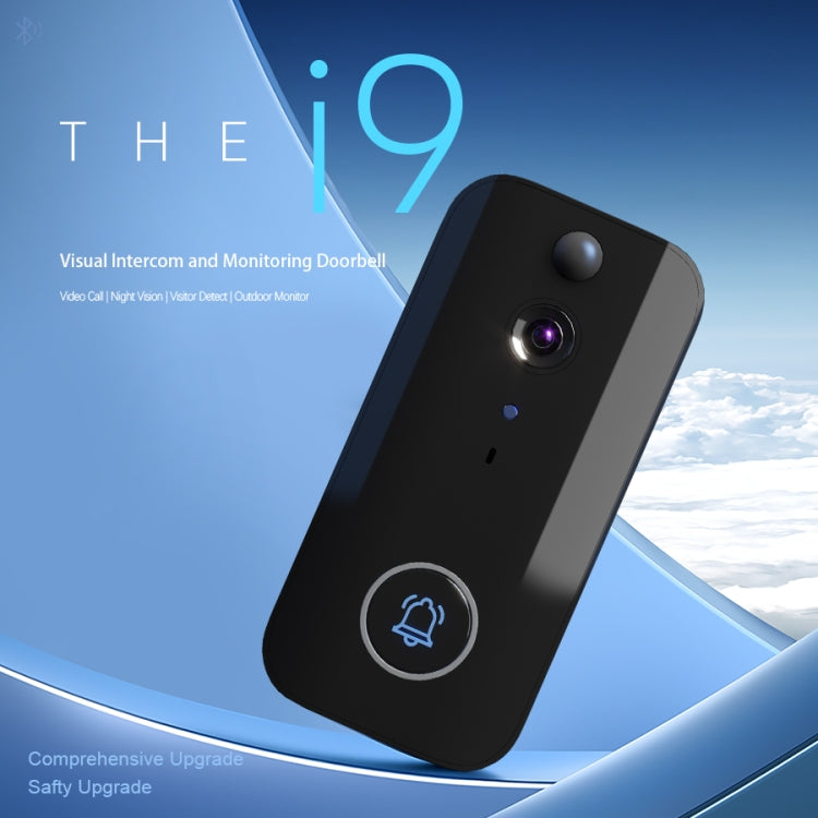 DoorBell i9 Wireless Doorbell Camera, Night vision, Motion Detection, Two-way Intercom  - Black