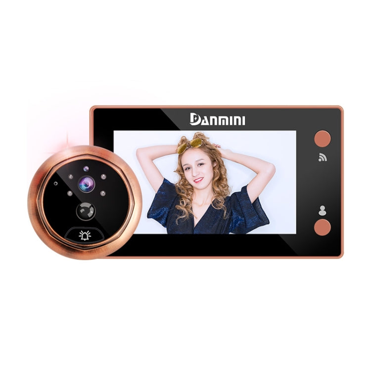 Danmini 4.3 inch WIFI Smart Electronic Cat Eye Home Wireless Doorbell 1 Million Camera Support Infrared Night Vision
