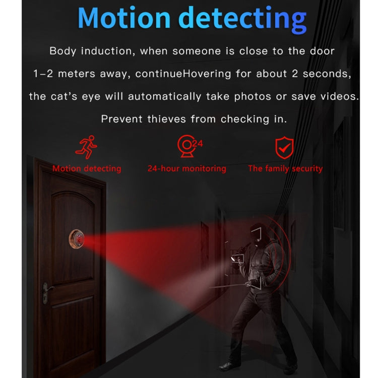 Danmini 4.3 inch WIFI Smart Electronic Cat Eye Home Wireless Doorbell 1 Million Camera Support Infrared Night Vision