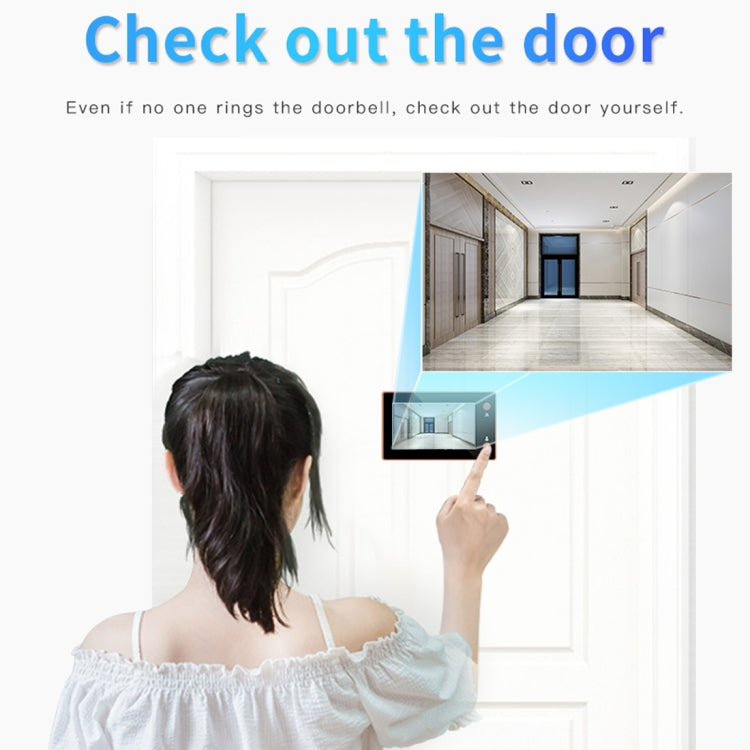 Danmini 4.3 inch WIFI Smart Electronic Cat Eye Home Wireless Doorbell 1 Million Camera Support Infrared Night Vision