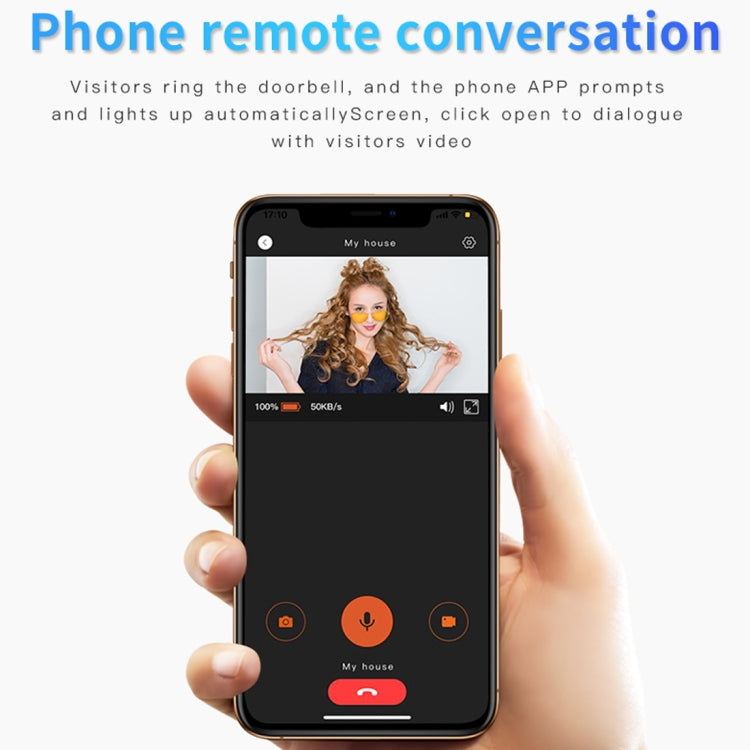 Danmini 4.3 inch WIFI Smart Electronic Cat Eye Home Wireless Doorbell 1 Million Camera Support Infrared Night Vision