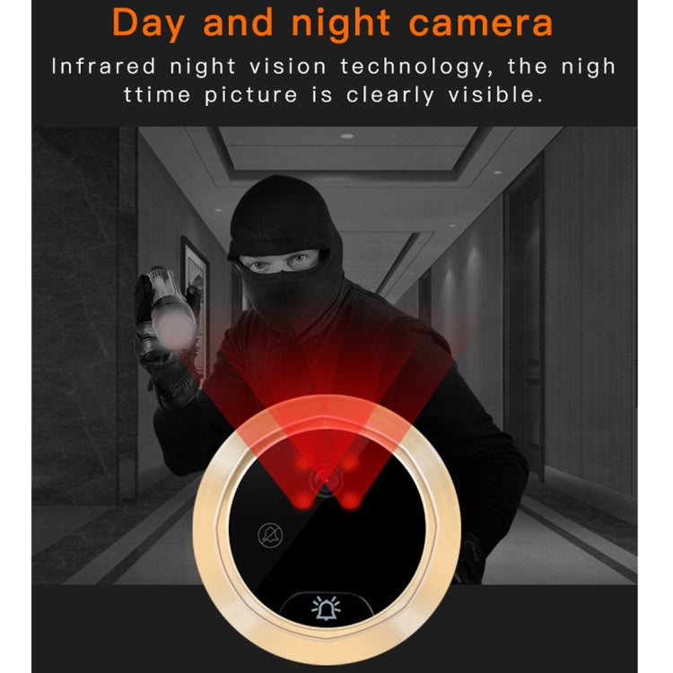 Danmini W10 4.3 inch Smart Electronic Cat Eye Household Visible Doorbell 300000 Pixels Camera Support Infrared Night Vision & TF Card